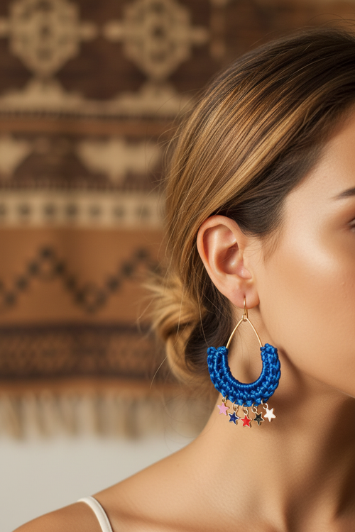 Boucles d'oreilles Étoiles Filantes au Crochet