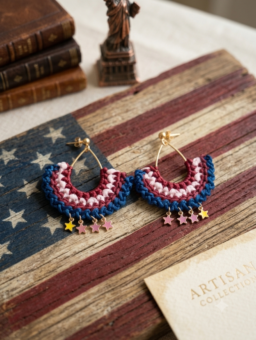Boucles d'oreilles crochet "Étoiles Filantes"