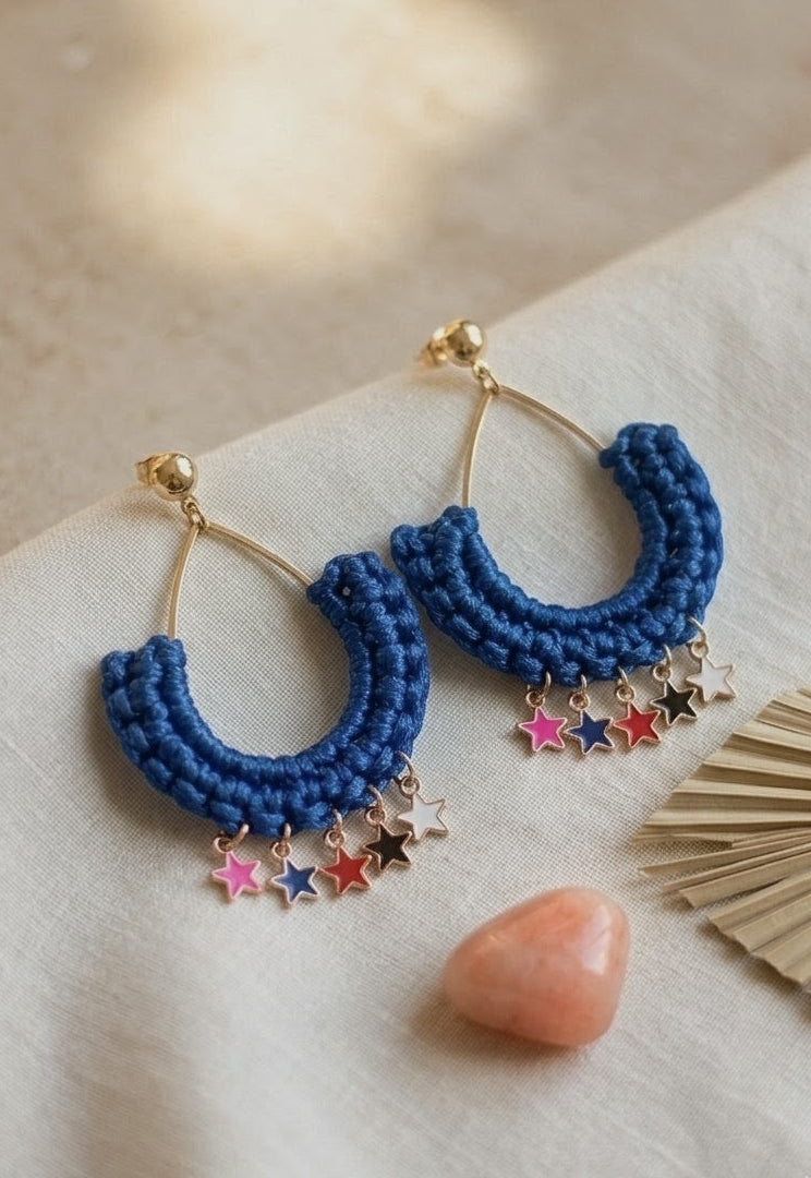 Boucles d'oreilles Étoiles Filantes au Crochet